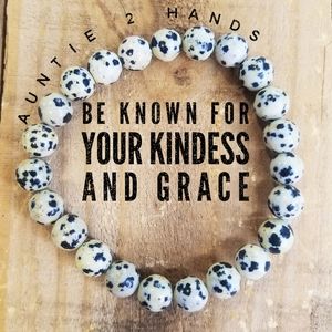 Dalmation Jasper stretchy bracelet